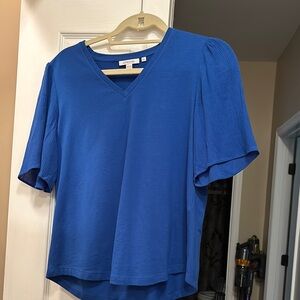 Chico’s Blue Short Sleeve Blouse